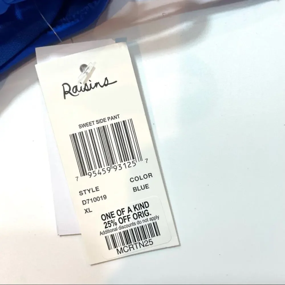 The Raisins Samba Blue Tie Side Brief Swim Bottom